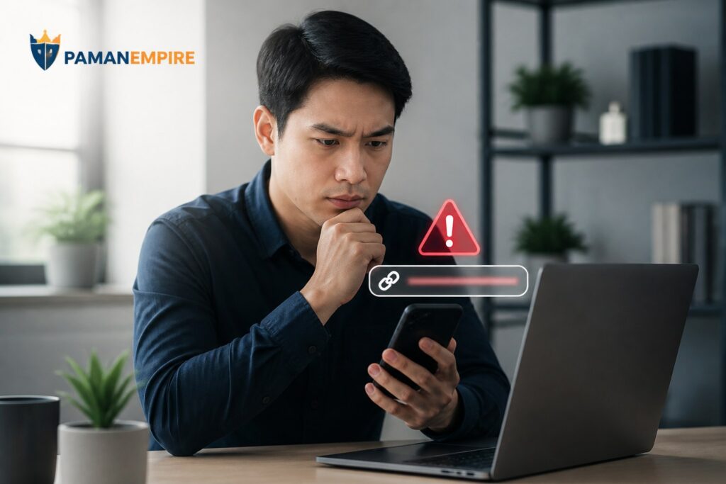 Ilustrasi keamanan digital untuk menghindari phishing PAMANEMPIRE